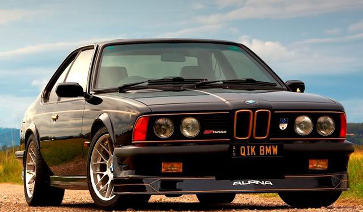 Black Turbo Charged BMW E24