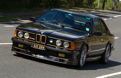Black Turbo Charged BMW E24
