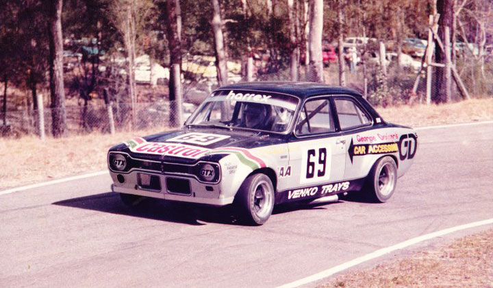 Simon Harrex driving Castrol Mk1 Escort