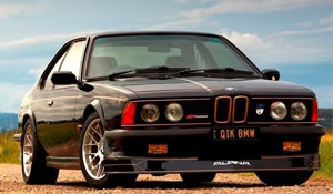 Black Turbo Charged BMW E24