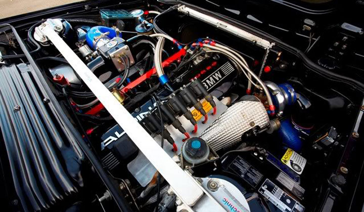 Black Turbo Charged BMW E24